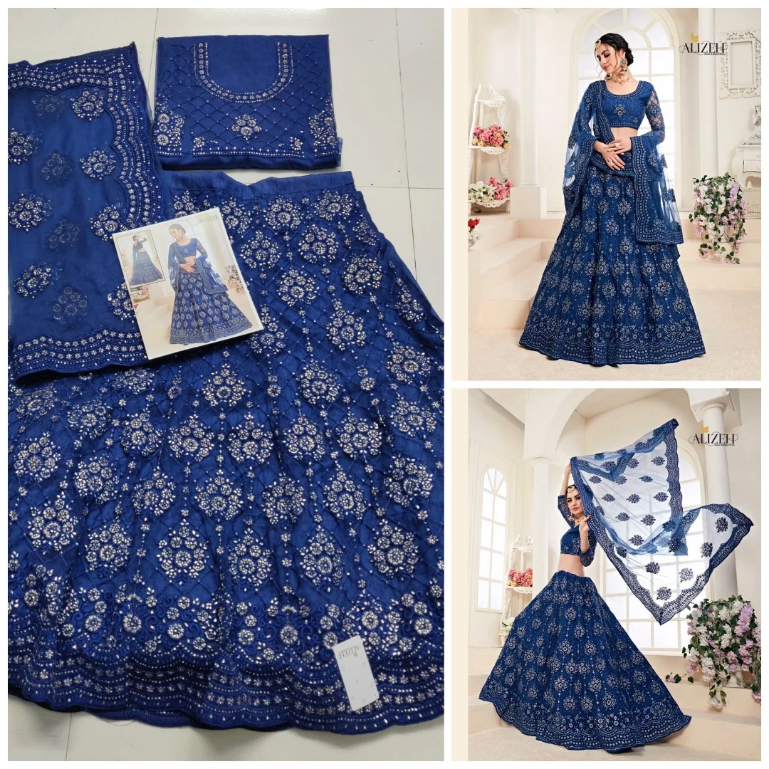 Alizeh Heritage Hit Series D.No 1004 Colors Butterfly Net Wholesale Lehenga Catalog